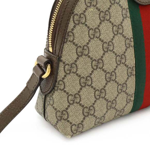 GUCCI Authentic Brown Leather Pochette Shoulder Bag - Picture 5 of 8